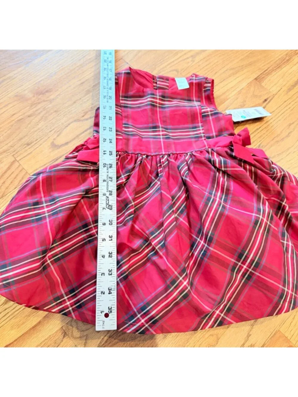 CARTERS GIRLS RED PLAID CHRISTMAS DRESS NEW 24 MONTHS